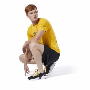 Spodenki Męskie Reebok Run Essentials Two-in-One Czarne PL 28BUZLO